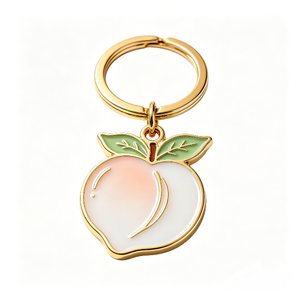 พวงกุญแจแฟชั่นผลไม้ดอกไม้เคลือบแข็งแบบกำหนดเอง ทำจากโลหะผสมสังกะสี - Product Image 1