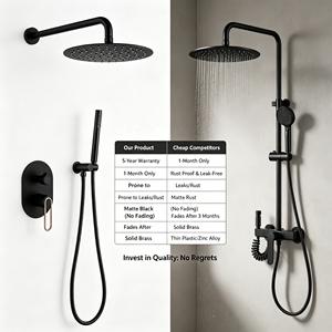 Sistema <span class=keywords><strong>de</strong></span> Ducha Moderno para Baño, Cabezal <span class=keywords><strong>de</strong></span> Ducha Superior con Efecto Lluvia, Kit <span class=keywords><strong>de</strong></span> Grifería para Ducha, Duchas <span class=keywords><strong>de</strong></span> Baño, Conjunto <span class=keywords><strong>de</strong></span> Ducha Empotrado - Product Image 2