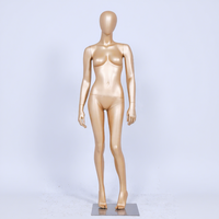 Mannequin de luxe en fibre de verre couleur or champagne, corps entier, pour présentation de bijoux, robes de mariée et vêtements haut de gamme, pose debout