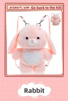 Nouvelle série Running : Peluche Sac à dos Animal de Dessin Animé Mignon 40cm – Cadeau d'Anniversaire pour Enfants Unisexe
