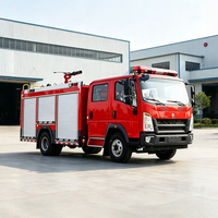 Nouveau camion-citerne de pompage d'eau diesel HOWO pour intervention incendie, réservoir de 5001-7000L, norme d'émission Euro 3, transmission manuelle, 150-250ch, origine Hubei