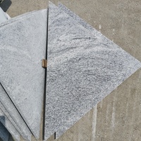 Haute qualité argent gris granit blanc vague fantaisie gris carreaux comptoirs escaliers