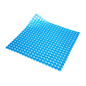 Alfombra de baño antideslizante Rondo' de 52x52 cm, alfombra de cristal para mayor seguridad en el baño - Product Image 3