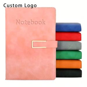 Lock and Leather: Custom A5 <b>Notebooks</b> with PU Leather Cover for Students, Perfect for Promotions - Product Image 1