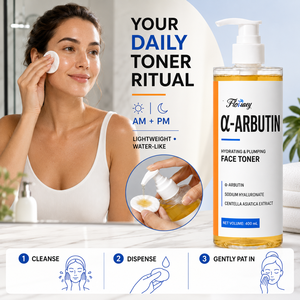 Tónico Facial Suavizante con Alfa Arbutina, Centella Asiática, Hialuronato de Sodio, Hidratación Profunda, Iluminador, OEM - Product Image 5