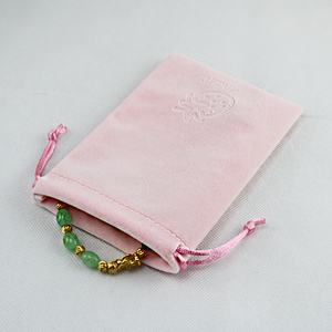 Pochette d'emballage pour bijoux en velours suédé imprimé sur mesure avec logo pour boucles d'oreilles - Product Image 2