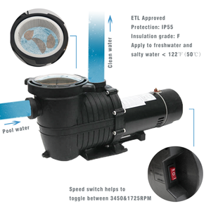 Pompe <span class=keywords><strong>de</strong></span> circulation immergée monophasée auto-amorçante 2 CV à haut rendement énergétique 50 Hz pour filtration d'<span class=keywords><strong>eau</strong></span> <span class=keywords><strong>de</strong></span> piscine - Product Image 2