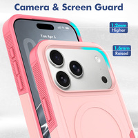 Coque de protection magnétique antichoc robuste 2-en-1 avec support anneau pliable pour iPhone 18 17 16 Pro Max – Vente en gros