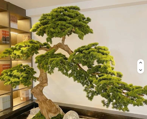 Fábrica personalizar 1,5 M de altura verde ciprés Artificial bonsái interior exterior gran árbol de pino falso <span class=keywords><strong>para</strong></span> decoración de paisajismo de Hotel - Product Image 3