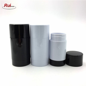 Récipient de déodorant torsadé à remplissage inférieur vide en plastique OEM OEM pour parfum solide emballage de <span class=keywords><strong>Deo</strong></span> Stick noir blanc personnalisé 30g 50g 75g - Product Image 5