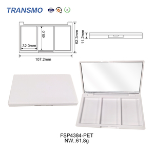 Nouvelle <span class=keywords><strong>palette</strong></span> de fard à paupières carrée personnalisée emballage de 3 couleurs <span class=keywords><strong>Palette</strong></span> de fard à joues de maquillage avec emballage de poudre à haute teneur en pigment miroir - Product Image 2