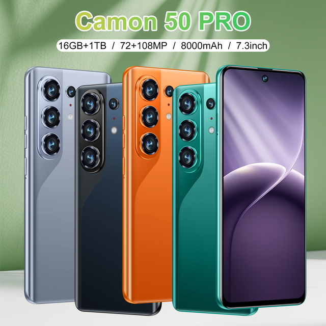 Camon 50 PRO 5G Smartphone 7.3" 3040*1440 Ultra HD Display 16GB+1TB With GPS & Bluetooth