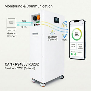 Batería de Litio LiFePO4 de 51.2V 300Ah para Almacenamiento de Energía Doméstica con Ruedas, Gabinete de Batería de Pie para Sistema Solar - Product Image 2