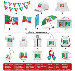 T-shirts personnalisés pour campagnes électorales, impression intégrale, avec logo balai, pour la campagne APC aux élections nigérianes 2027 - Product Image 3