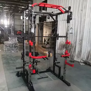 Mesin Smith Counter-Balanced Multifungsi Rak Daya Dip Berdiri Home Gym Squat Rack