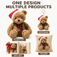 Boneka Beruang Plush Kustom Langsung dari Pabrik, Berdasarkan Desain OEM ODM, Boneka Karakter Isi Dakron untuk Merek IP Asli