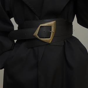 Ceinture de <span class=keywords><strong>taille</strong></span> en alliage élastique de style occidental pour femmes, ceinture décorative noire pour robes, manteaux, pulls, chemises - Product Image 1
