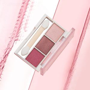 Boîte à poudre de maquillage 3 couleurs, forme de lèvres, conteneur de blush, palette de fards à paupières, contenants de palette de contour, étiquette privée personnalisée - Product Image 1