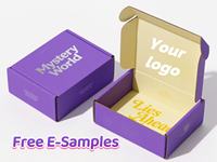 Boîte d'emballage de cadeau en papier cosmétique kraft pliable ondulé Boîte postale d'expédition en carton imprimée de luxe avec logo personnalisé
