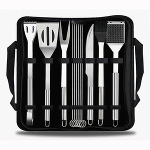 30 pièces d'outils de barbecue en acier inoxydable, accessoires de barbecue pour le camping - Product Image 4