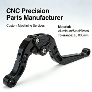 CNC Motorcycle Folding Clutch Lever with Adjustable and Reliable Locking Mechanism CNC Machined from 6061 Aluminum Alloy - Product Image 1