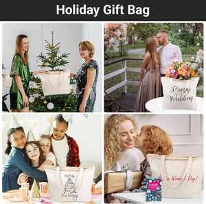 12oz Beach Travel <b>Gift</b> Reusable Tote Blank Natural Cotton Heavy Duty Beige Small Canvas <b>Bag</b> With Zipper - Product Image 5