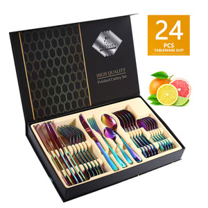 ชุดมีดสเต็กตะวันตก 24 ชิ้น พร้อมส้อม ช้อน มีดผลไม้ ทำจากสแตนเลส 1010 สำหรับงานเลี้ยงอาหารค่ำ - Product Image 2