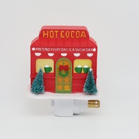 Lámpara de Noche de Resina con Diseño de Tienda de Chocolate Caliente Navideña, Enchufable, para Decoración del Hogar, Venta al por Mayor, Regalo Personalizado