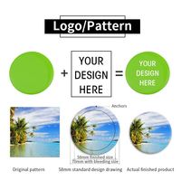 Miroir de maquillage rond de poche promotionnel, mini, en métal, imprimé en sérigraphie multicolore, logo personnalisé pour une utilisation promotionnelle d'entreprise