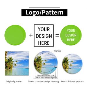 Miroir de poche promotionnel, mini miroir rond en métal personnalisable avec logo par sublimation pour entreprises et collectivités - Product Image 6