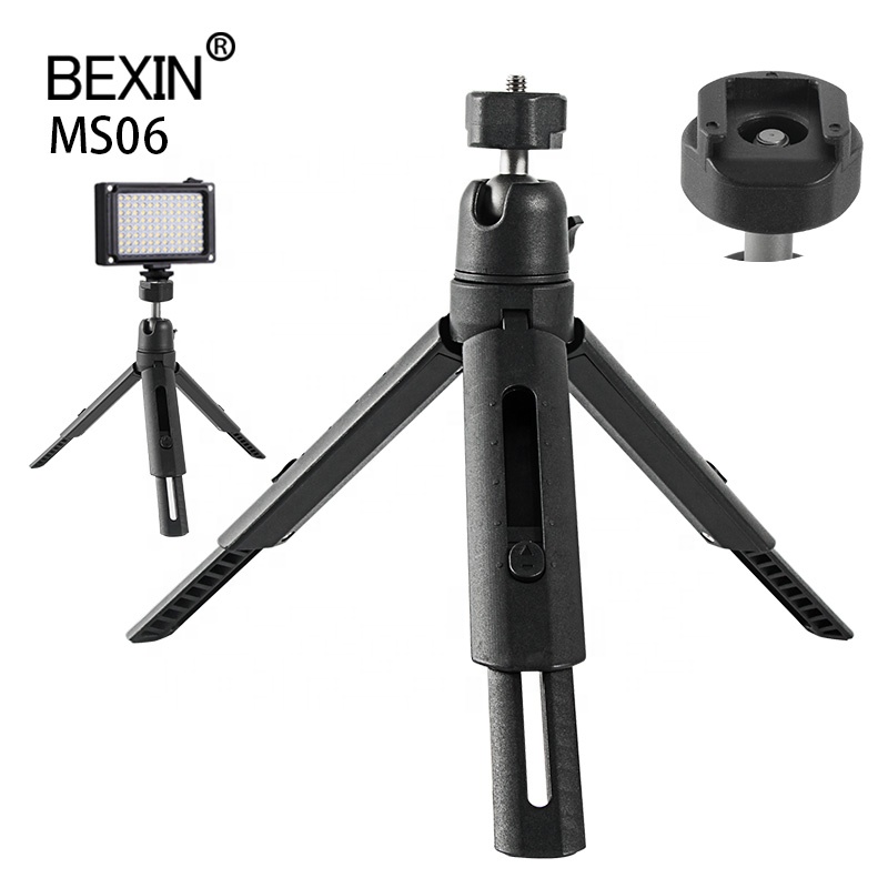 BEXIN Lightweight Portable Desktop Mini Tripod Convertible Multi-purpose Cold Shoe Mount for SLR Camera Phone Flash Microphone