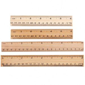 Règles promotionnelles écologiques en bois de 15 cm, 20 cm, 30 cm pour étudiants, enseignants, papeterie et fournitures scolaires, logo personnalisé - Product Image 1