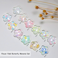 Vernis à ongles gel UV effet champ de fleurs et papillons, 12 couleurs, à marque privée, en promotion, sûr pour les ongles et la peau, idéal pour les salons de manucure