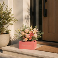 Boîte d'expédition de luxe pour plantes en pot, en carton ondulé, pour fleuriste, emballage cadeau pour fleurs, boîte de protection pour le transport
