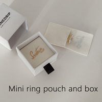 Boîte à bagues en velours de luxe avec logo personnalisé, emballage cadeau en cuir pour bijoux de mariage avec lumière LED