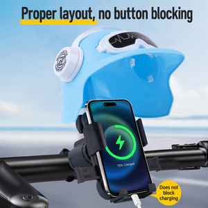 Soporte <span class=keywords><strong>para</strong></span> Teléfono de Motocicleta TKT, Marco de ABS <span class=keywords><strong>para</strong></span> Casco, Diseño Dos en Uno con Gafas de Dibujos Animados, Soporte de Ventosa Ajustable <span class=keywords><strong>para</strong></span> <span class=keywords><strong>iPhone</strong></span> - Product Image 5