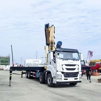 Grue montée sur camion Isuzu 8x4, moteur XC MG, 28 tonnes, flèche pliante à 8 sections, transmission manuelle rapide à 12 vitesses, haute capacité de charge