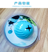KINYU UFO IQ boule de friandises interactive distributeur de nourriture pour chiens logo de luxe en caoutchouc écologique personnalisable pour chiens