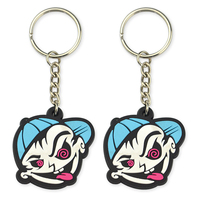 Tidak ada Minimum kustom gantungan kunci Logo Anda sendiri gantungan kunci Anime Mini karet lunak
