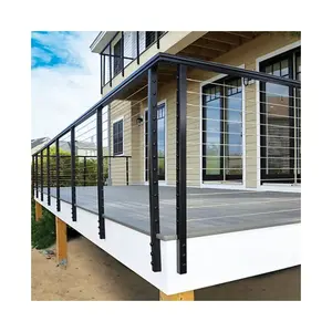 Sistema di ringhiere per balconi con cavo balaustra in acciaio inossidabile