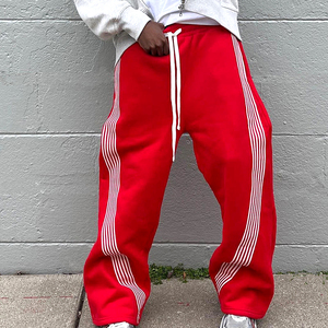 Pantalones Deportivos Holgados para Hombre con Logotipo Personalizado, con Rayas Laterales, para <span class=keywords><strong>Trabajo</strong></span>, Deporte, Estilo Urbano, Pierna Recta y Ancha, Pantalones de Otoño - Product Image 3