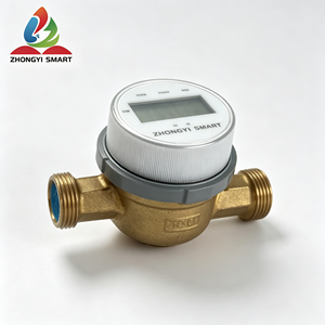 Smart DN15 Brass <b>Water</b> <b>Meter</b> Single <b>Flow</b> Non Valve Design with Lorawan Module Threaded IP65 Domestic Remote Reading - Product Image 1