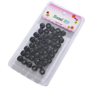 Cuentas transparentes de resina trenzada sucia, joyería decorativa, Anillo para el pelo sucio, traje DIY hecho a mano, accesorios para el cabello con agujero grande para mujeres y niños - Product Image 3