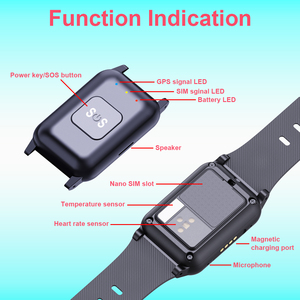 ปุ่มฉุกเฉิน SOS แจ้งเตือนผู้สูงอายุเมื่อล้ม พร้อมเครื่องติดตาม GPS แบบสร้อยข้อมือ 4G รุ่น G69 รองรับการตรวจวัดอัตราการเต้นของหัวใจและอุณหภูมิ - Product Image 5