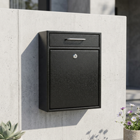 Cerradura de Seguridad para Buzón, de Acero, con Llave, para Montaje en Pared Exterior, Anti-Robo, con Recubrimiento en Polvo, para Hogar, Oficina y Uso Comercial