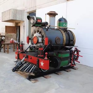 Locomotive à vapeur nostalgique Vintage personnalisé grand modèle en fer fabricants fonction <span class=keywords><strong>Train</strong></span> magasin bar décoration - Product Image 4