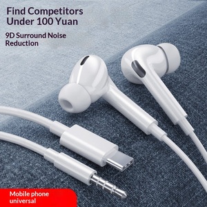Écouteurs intra-auriculaires filaires à réduction de bruit pour iPhone X, interface Type-C, trou rond pour Vivo, pour Oppo, écouteurs avec cordon de 1,2 m - Product Image 5