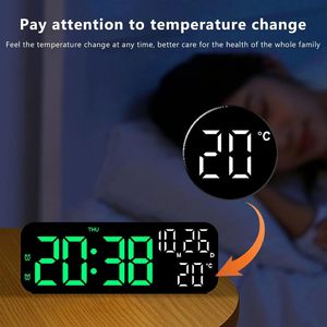 <b>LED</b> Digital Desk Alarm <b>Clock</b> with Temperature Date Wake up Alarm <b>Clock</b> Reloj Digital Table <b>Clock</b> - Product Image 5