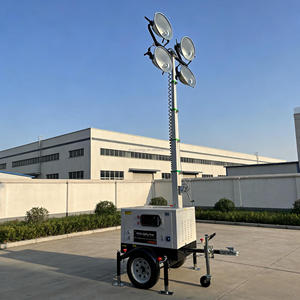 Tour d'éclairage portable avec remorque, éclairage LED mobile pour la construction, solutions d'éclairage pour les chantiers extérieurs - Product Image 2