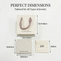 Boîte à bijoux en papier beige avec logo personnalisé, emballage cadeau pour bagues, boucles d'oreilles, colliers, ZXF, fabrication chinoise, type Tdg001